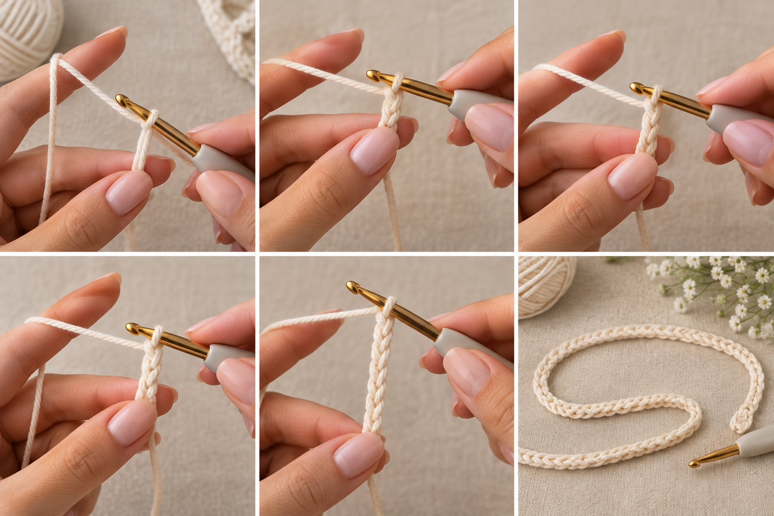Crochet Bandana Step 3: Expanding Row 2 Shells