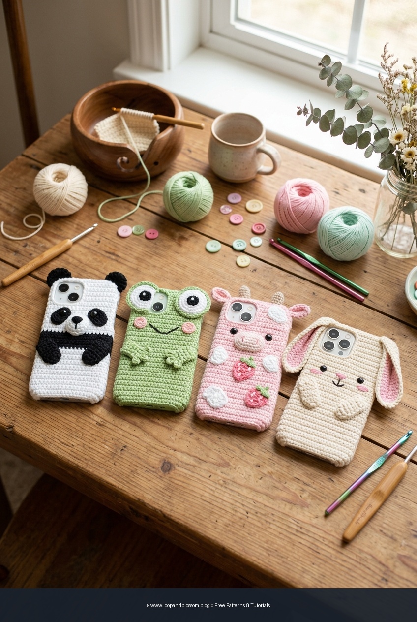 How to Crochet Animal iPhone 18 Phone Cases - Free Beginner Guide Pin