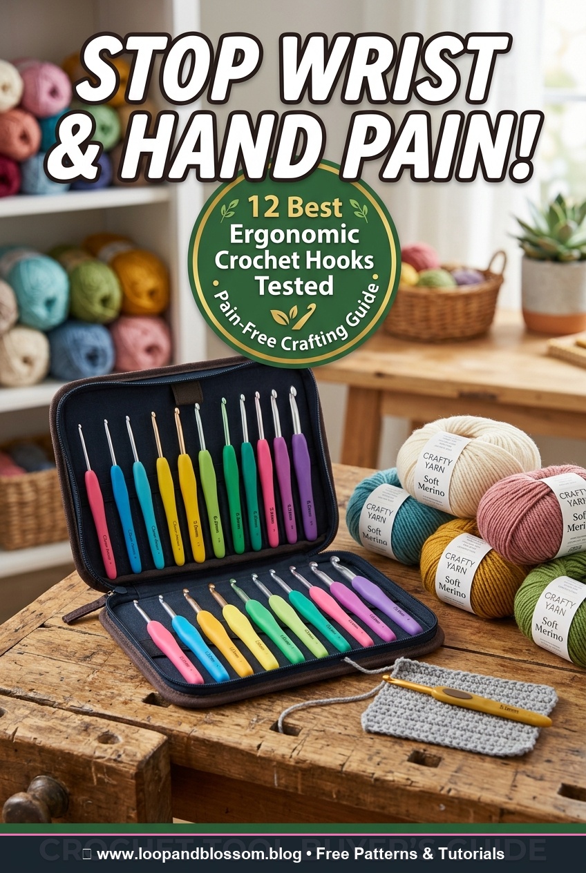 Best Ergonomic Crochet Hooks for Arthritic Hands Pinterest Pin Graphic